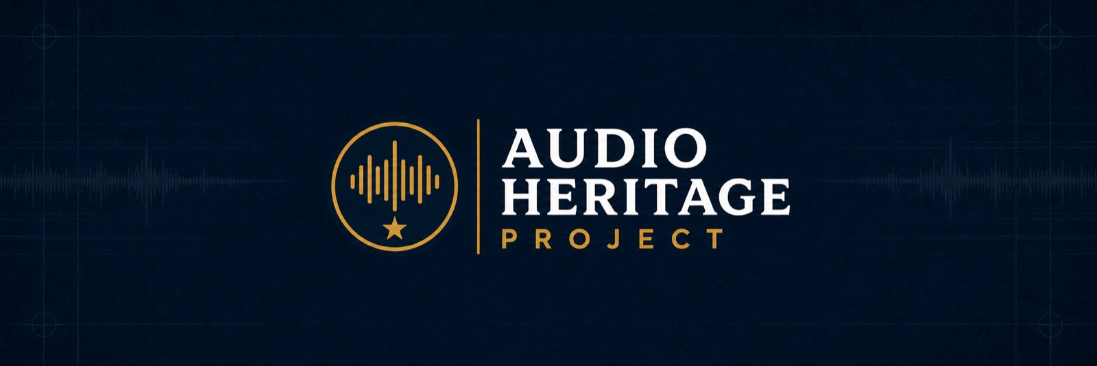 Audio Heritage Project archival header with waveform and logo